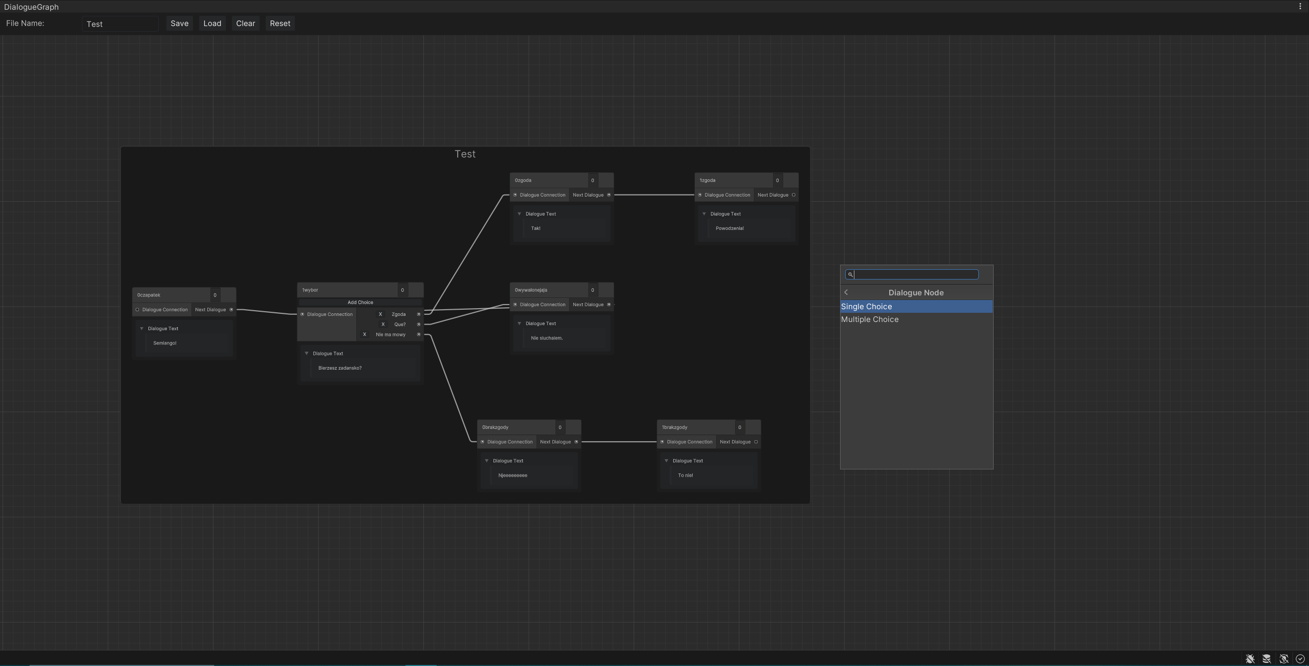 Graph Unity package interface 2